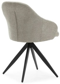 Svetlosivé čalúnené jedálenské kreslá v súprave s podrúčkami 2 ks Tamara – Marckeric