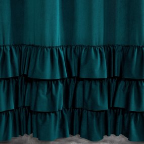 ZATEMŇOVACÍ ZÁVES NA KRÚŽKOCH MEGI 140X250 CM TMAVOTYRKYSOVÁ