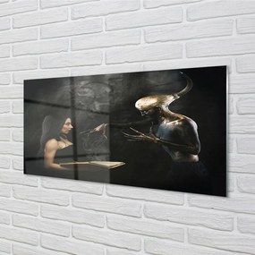 Sklenený obraz Žena temná postava 125x50 cm