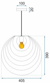 Toolight - Moderná stropná lampa APP427-1CP, ružové zlato, OSW-00559