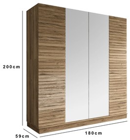 Šatníková skriňa Franc 78 (orech). Vlastná spoľahlivá doprava až k Vám domov. 1107946