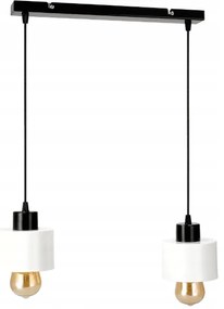 BERGE LED závesná lampa Beam - 2xE27 - CUBE WHITE