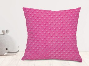Biante Detská obliečka na vankúš Minky 3D bodky MKP-020 Ružovo fialová 35 x 45 cm