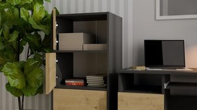 Skrinka Afoctera 1 (antracit + dub artisan). Akcia -20%. Vlastná spoľahlivá doprava až k Vám domov. 1132878