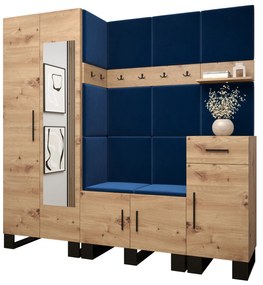 Predsieňová zostava Amanda 13 (dub artisan + modrá). Vlastná spoľahlivá doprava až k Vám domov. 1085970