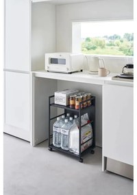 Čierny kovový pojazdný regál 42x60 cm Tower – YAMAZAKI