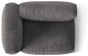 Sivý zamatový modul pohovky (ľavý roh) Martina – Micadoni