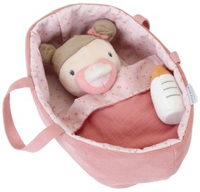 Textilná bábika bábätko baby Rosa v prenosnom košíku Little Dutch s príslušenstvom