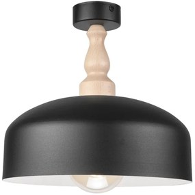 Prisadený luster RINA 1xE27/15W/230V čierna/buk