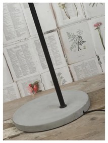 Čierno-sivá stojacia lampa s kovovým tienidlom (výška 190 cm) Oslo – it's about RoMi