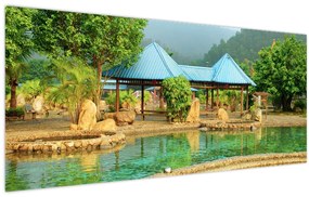 Obraz - Shanghai hotel park (120x50 cm)