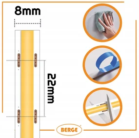 BERGE LED pásik COB Neon 24V - 480D - 9W/m - IP20 - 1m - 990lm - teplá farba