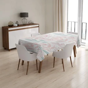 Sablio Obrus Ružové a modré lístky - 145x240 cm