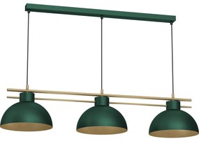 Luster na lanku ESTATE 3xE27/15W/230V zelená