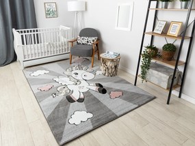 Koberec PETIT JEDNOROŽEC, sivý