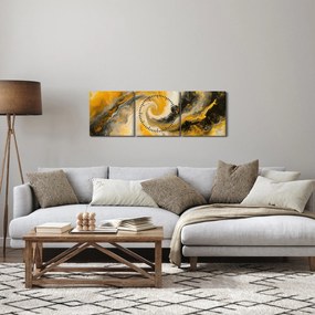 Obraz - Špirálna abstrakcia (s hodinami) (90x30 cm)