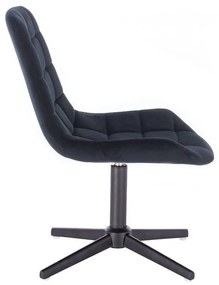 LuxuryForm DESIGN Stolička PARIS VELUR na čiernom kríži - čierna