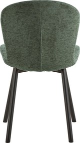 FIORA Zelené (tkanina Apia 352)/čierny rám - MODERNÁ ČALÚNENÁ STOLIČKA DO OBÝVAČKY/ JEDÁLNE LOFT