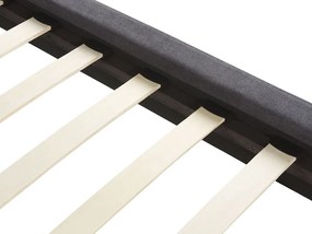 Manželská posteľ 160 cm MELIA (polyester) (tmavosivá) (s roštom). Vlastná spoľahlivá doprava až k Vám domov. 1023471