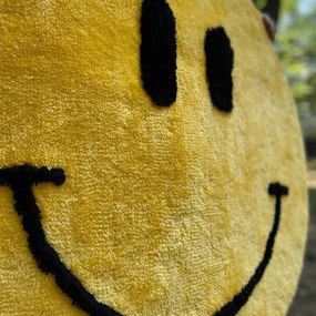 Žltá kúpeľňová predložka ø 90 cm Yellow Smile – Foutastic