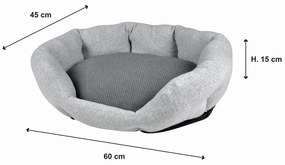 Sivý pelech pre psa 45x60 cm – Love Story