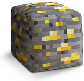 Taburet Cube Blocks 2, sivá / žltá