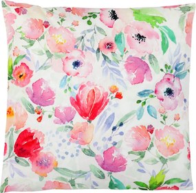 Dekoračný vankúš Akvarel kvety 45x45 cm, zamat