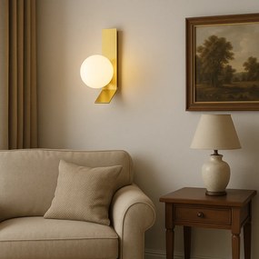 Toolight Toolight, nástenné svietidlo 1xE27, APP1758-1W, zlatá-biela, OSW-04345