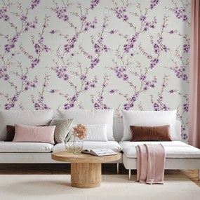 Tapeta fialové kvety na svetlom pozadí