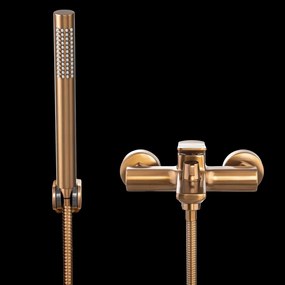 Invena Neri, nástenná vaňová batéria, medená matná, INV-BW-P1-014-L