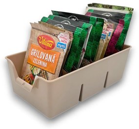 Organizér na korenie vo vrecúškach, zásobník, BEN3 - mocha, 20x14x8