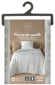 Biele krepové obliečky na jednolôžko 140x200 cm Plissia – douceur d'intérieur