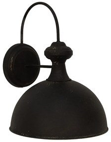 Čierna antik nástenná lampa Bianna - 37*48*35 cm E27/max 1*60W