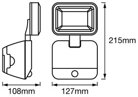 Ledvance - LED Vonkajší nástenný reflektor so senzorom SPOTLIGHT LED/4W/4xD IP54