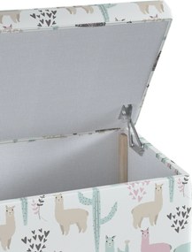 Truhlica čalúnená farba produktu zelená látka vzorované