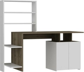 Pracovný stôl Melis Walnut and White