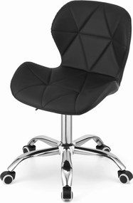 AKCIA Čierne kancelárske kreslo AVOLA z eko kože II. akosť