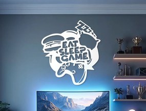 drevko Nálepka na stenu Eat Sleep Game Rozmer obrazu: 44,5 x 41 cm, Farba dekorácie: Čierna