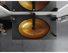 Mexen Sonia, sklenené umývadlo na dosku 54 x 37 x 17 cm, zlatá, 24145450