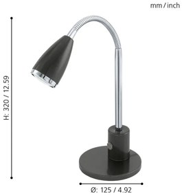 Eglo 92873 - Stolná lampa FOX 1xGU10/3W/230V