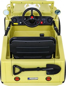 Ramiz Retro vojenské auto pre deti béžové + pohon 4x4
