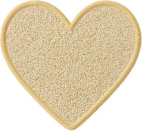 Vopi, Kusový koberec Color shaggy béžový srdca, 120x120, béžová, obývacia izba