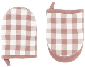 Bavlnené kuchynské rukavice v súprave 2 ks Gingham – Tiseco Home Studio