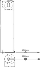 Osram - Stojacia lampa DECOR COROLLE 1xE27/15W/230V červená