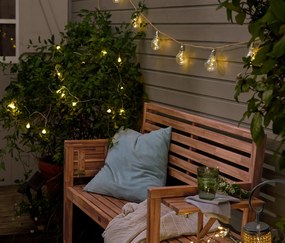 Solárna svetelná reťaz s jutovým lanom