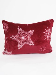 Obliečka na vankúš mikroplyš Exclusive 40 x 60 cm – Snehové vločky červené