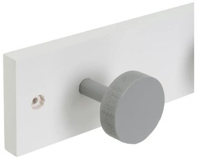 Bielo-sivý nástenný vešiak z borovicového dreva 40 cm Anillos – Casa Selección