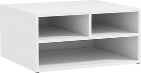 HOMCOM Biely Organizér na Stôl s 3 Priehradkami a Stojanom na Tlačiareň 47 x 40 x 22,5 cm | Aosom
