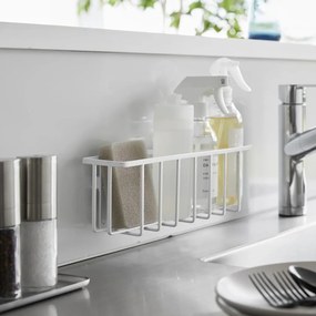 Biely kovový stojan na umývacie prostriedky bez vŕtania Film Hook – YAMAZAKI