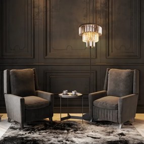 Globo 15695S - Stojacia lampa NAXIS 3xE27/40W/230V pr. 40 cm čierna